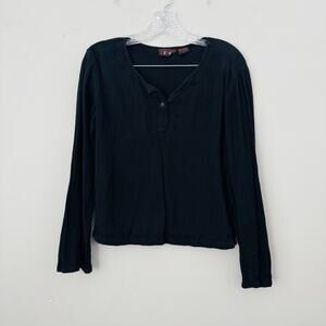 Funky People Black Embroidered Flare Sleeve Woman’s Large
